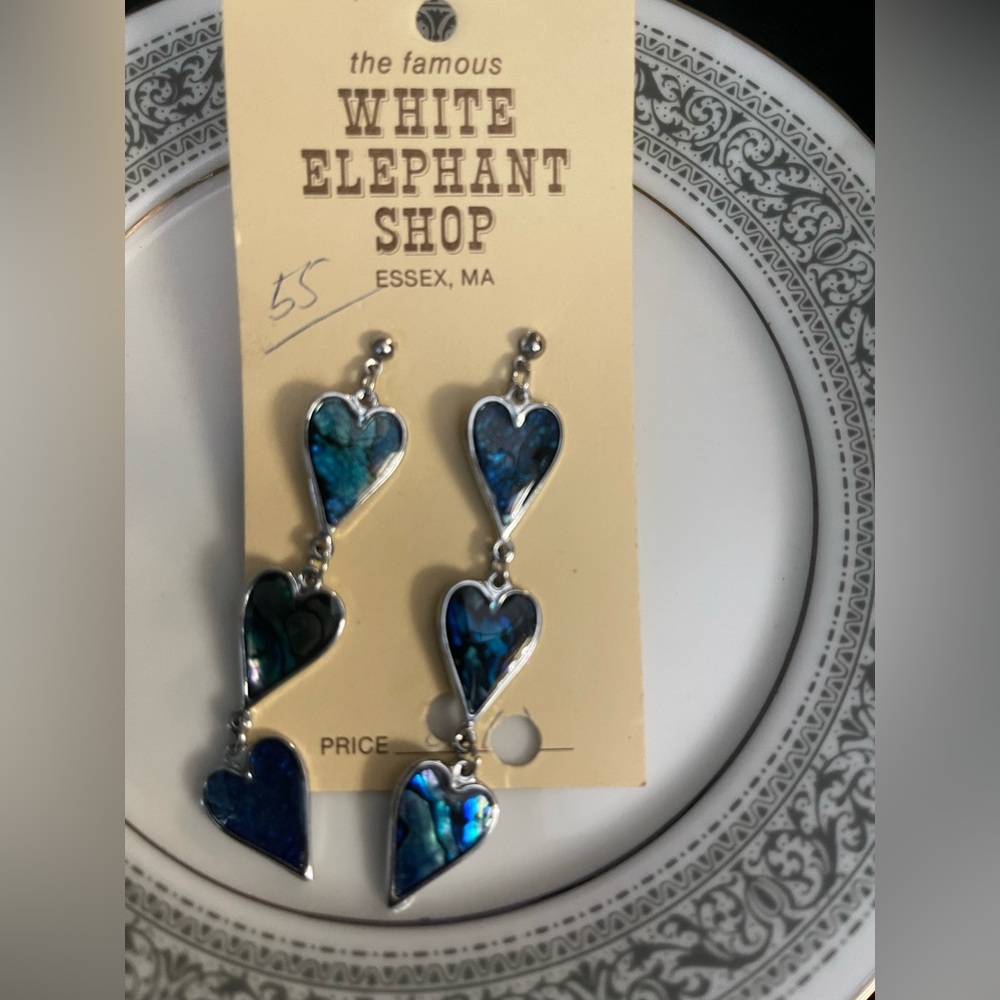 Blue Heart Earrings
